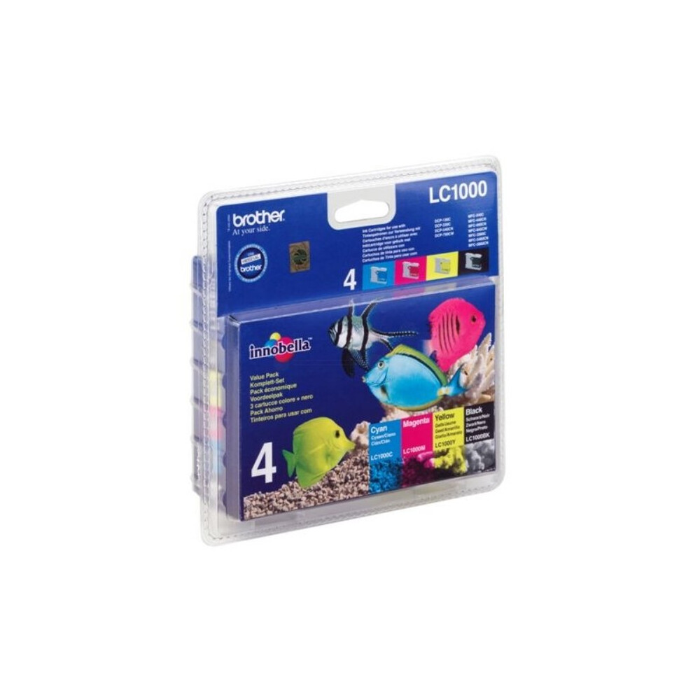 Brother LC-1000VALBP Ink cartridge multi pack, 500pg + 3x400pg, Pack qty 4