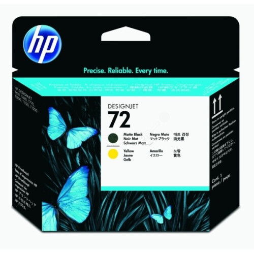 HP HP Tête d impression 72 Original - Noir mat et jaune - Capacité standard