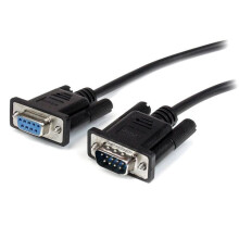 Cable serie DB9 RS232 en conexión directa M/F - 1 m - Negro - STARTECH