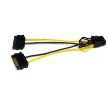 Cable adaptador de alimentación SATA a tarjeta gráfica PCI Express de 8 pines - STARTECH.COM - 15 cm - Negro