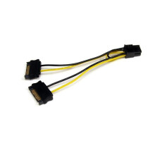 Cable de alimentación SATA a PCIe de 6 pines - STARTECH - 15 cm - Adaptador de alimentación para tarjeta de video.