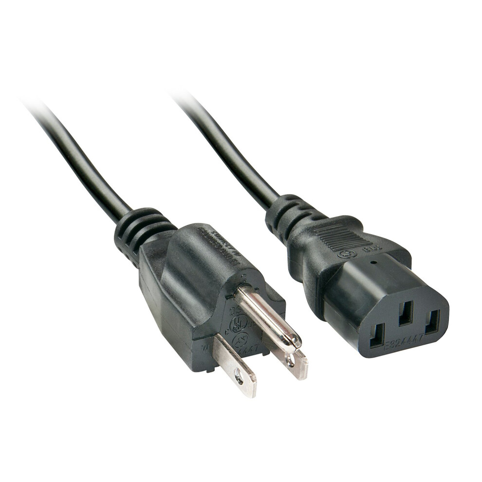 Lindy 30338 2M C13 Coupler Power Cable Black 4002888303385