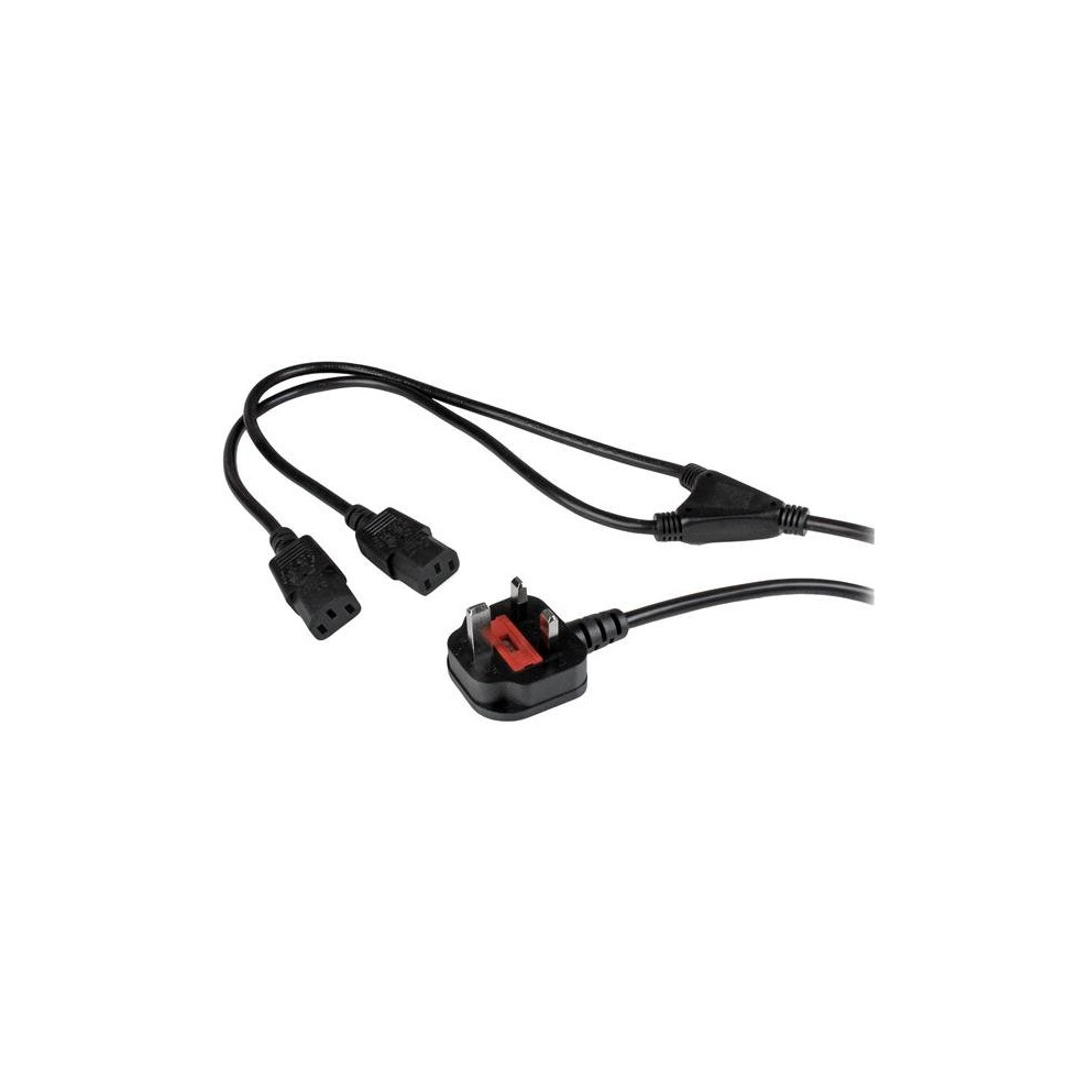 StarTech.com PXT101YUK BS 1363 2 x C13 coupler power cable