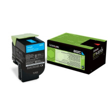 LEXMARK Tonerikartus 802C - Alhaiset kapasiteetti 1.000 sivua - Paketti 1 - Syaani