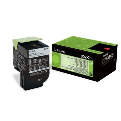 Toner Lexmark 802K - 80C2SK0 - Nero - 1.000 pagine