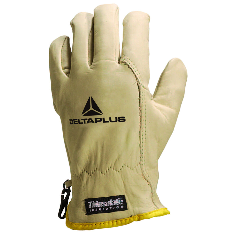 (Large - Size 9) Delta Plus Venitex FBF50 3M Thinsulate Leather Winter Thermal Cold Work Gloves