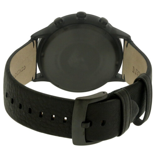Armani Emporio Armani Kronograf Sort Læder Herreur AR2461 1