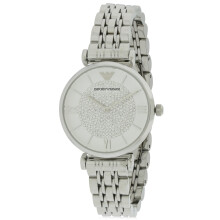 Emporio Armani  - Ladies Stainless Steel and Rhinestone Watch AR1925