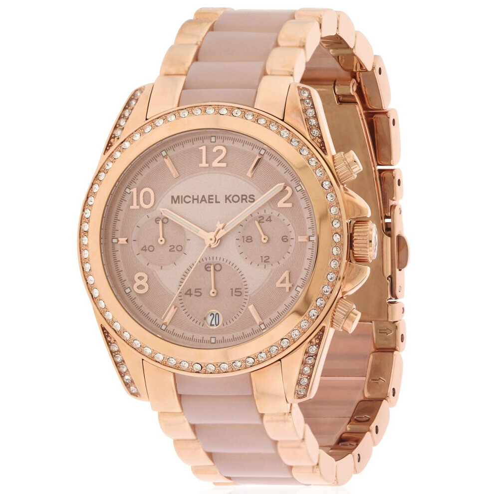 Michael Kors Blair Rose Gold-Tone Chronograph Ladies Watch Mk5943 Pink
