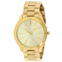 Michael Kors Slim Runway Gold-Tone Damenuhr MK3179 – 42 mm, Quarz, Edelstahl, wasserdicht bis 50 m