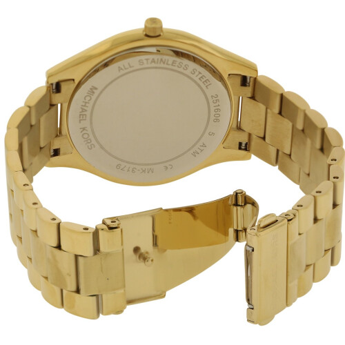 Michael Kors Michael Kors Slim Runway Goudkleurig Dameshorloge MK3179 2