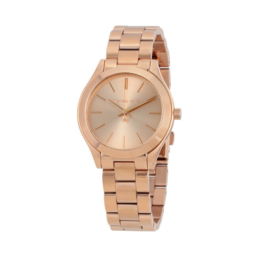 Michael Kors Mini Slim Runway Rose Gold-Tone Ladies Watch MK3513