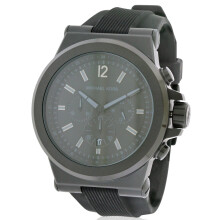 Michael Kors Mens Black Silicone Watch MK8152