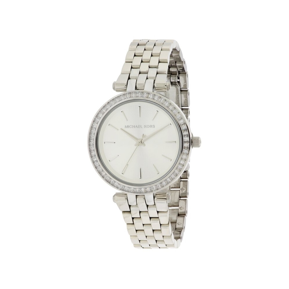 Montre pour dames Michael Kors Mini Darci MK3364 en acier inoxydable — boîtier 33 mm, cadran argenté, quartz, étanche 50 m