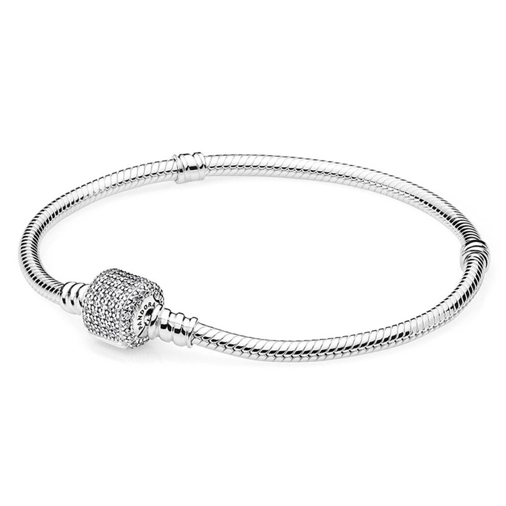 PANDORA Moments Silver Signature Clasp Bracelet - 590723CZ-20