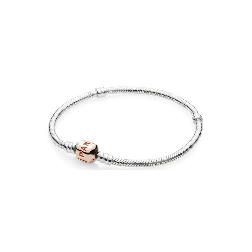 Pandora Moments Silver Bracelet with Pandora Rose Clasp - 19 cm - 580702-19