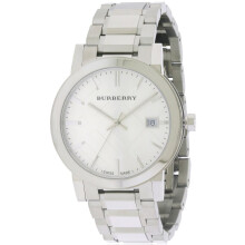 Burberry Large Check Stainless Steel Mens Watch BU9000