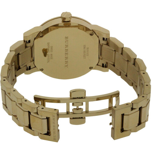 Burberry Burberry Medium Check Gold-Tone Ladies Watch BU9103 1
