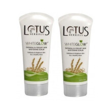Lotus Herbals Oatmeal & Yogurt Skin Whitening Scrub - Whiteglow (pack Of 2) 200g