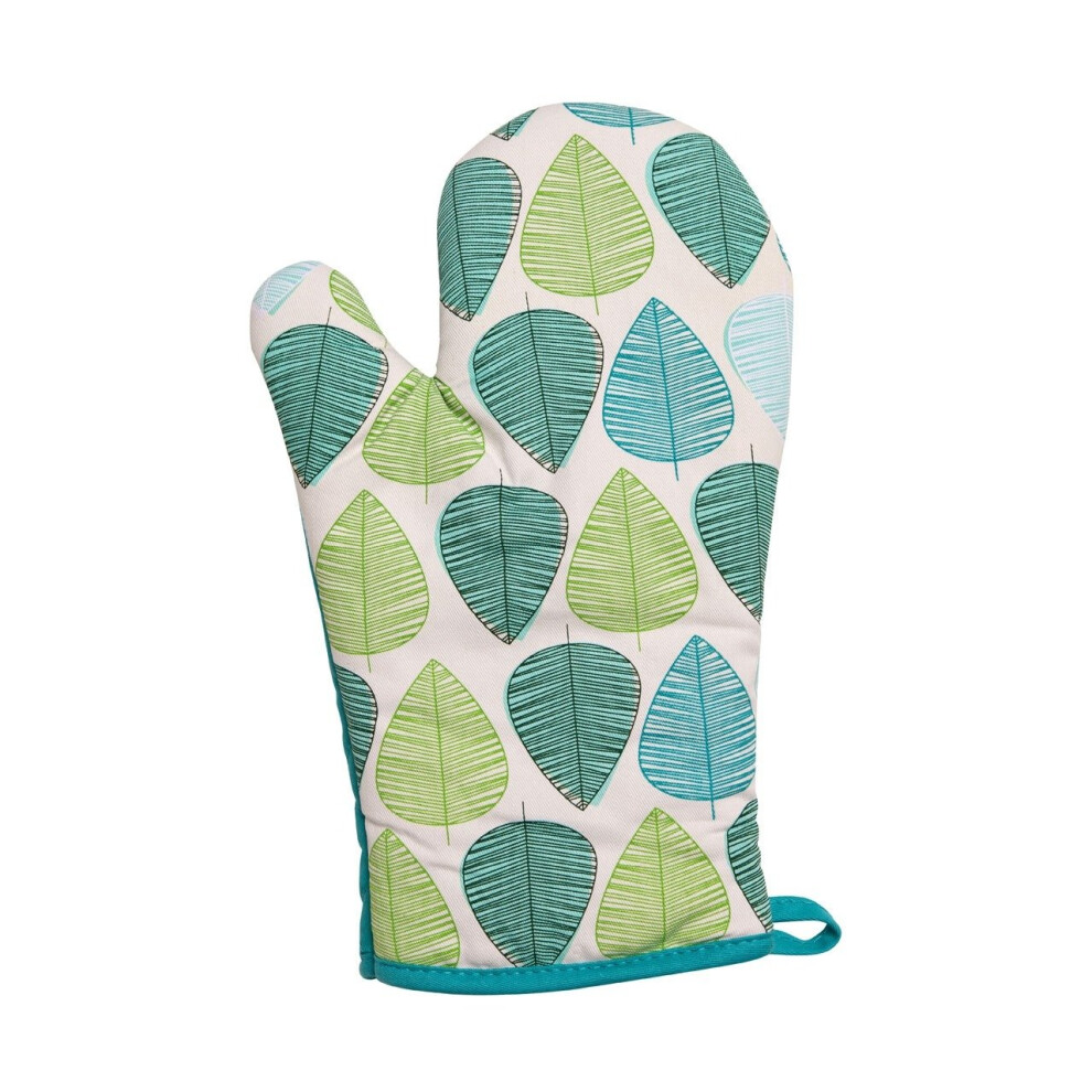 Leaf Single Oven Glove Quilted And Heat Resistant