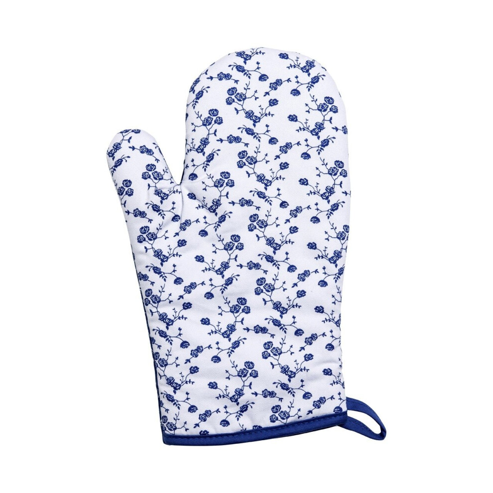 Premier Housewares Rose Single Oven Glove Blue