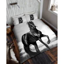 (King) Horse 3D print cotton blend duvet cover