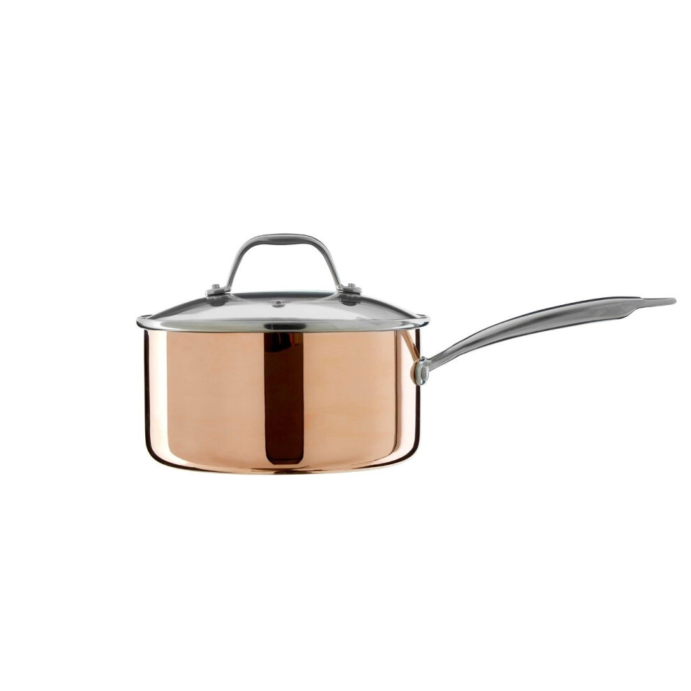 Minerva 20cm Saucepan, Warm Copper Finish