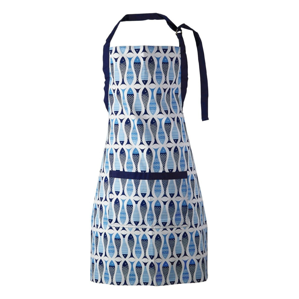 Pisces Kitchen Apron, Blue