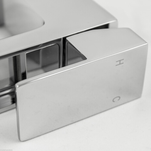 Chrome Square Waterfall Tap | Mono Basin Mixer Tap 2
