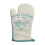 Premier Housewares Country Kitchen Single Oven Glove - White/Teal 1