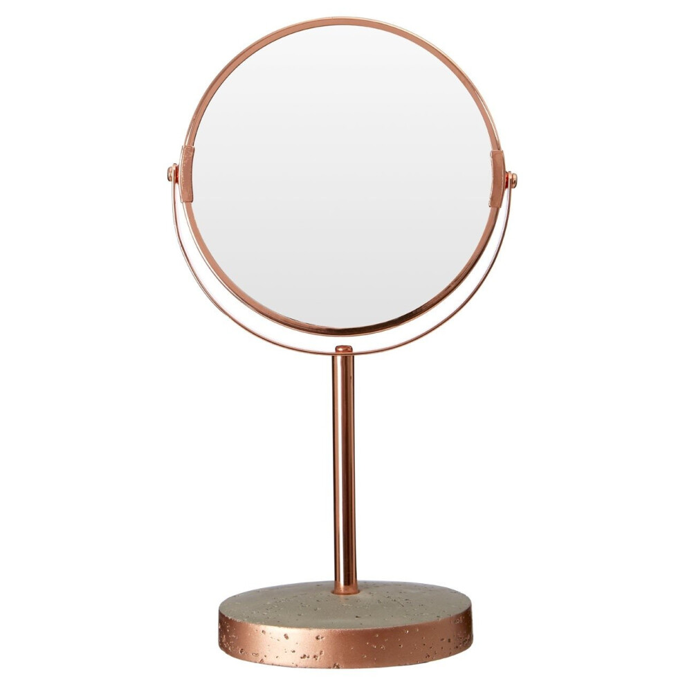 Neptune Copper Bathroom Mirror | Round Swivel Table Mirror