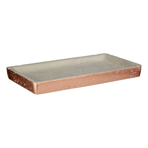 Premier Housewares Neptune Small Rectangular Bathroom Tray, Copper