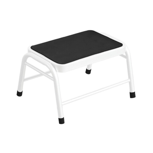 Premier Housewares (White) Metal Step Stool with Black Rubber Top 1
