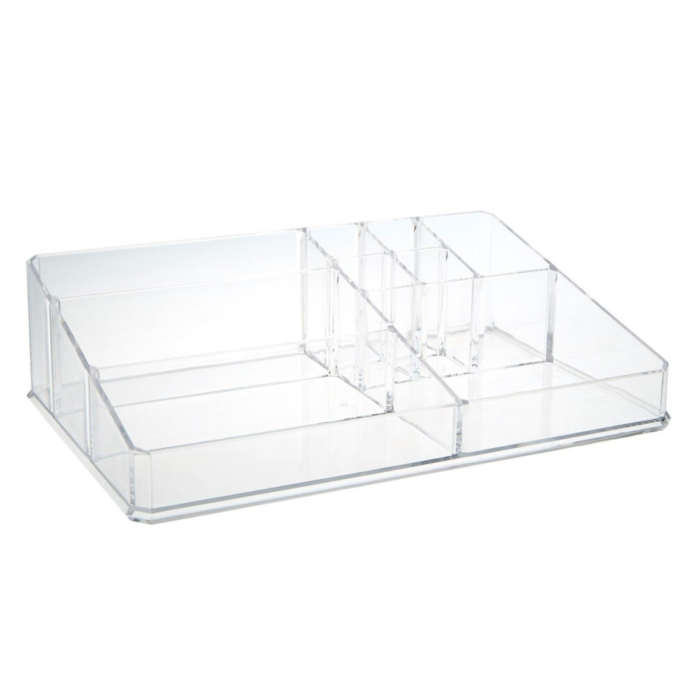 Clear Organiser 9 Compartment Cosmetics Organiser