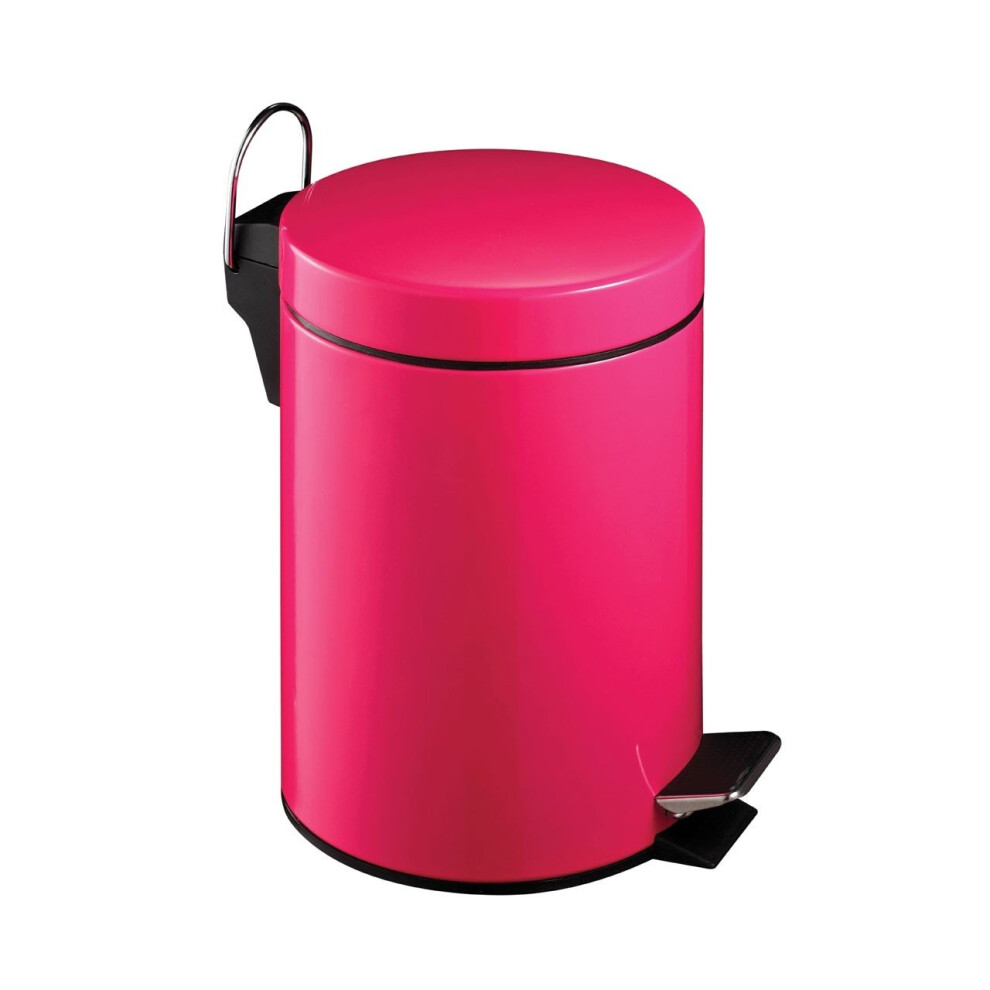 3 Litre Pedal Bin, Hot Pink