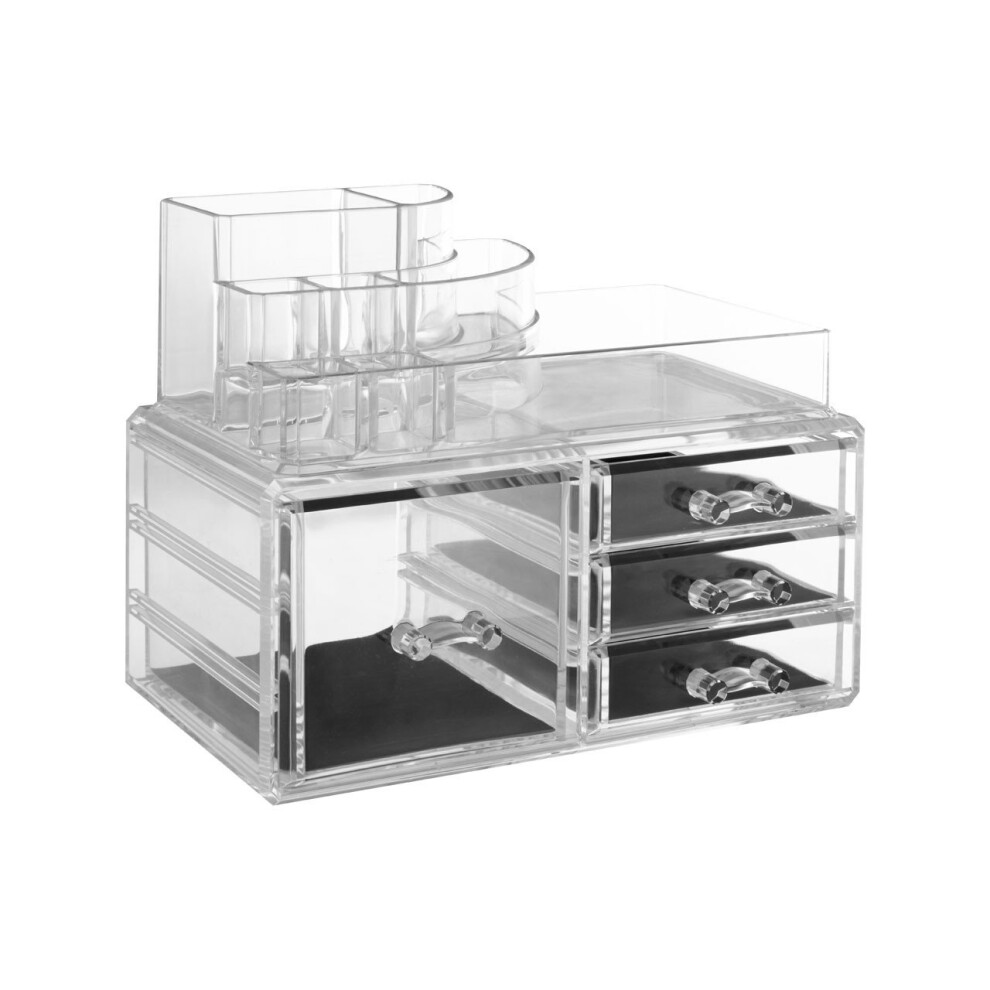 Clear 8 PS Cosmetics Organiser With 4 Drawers