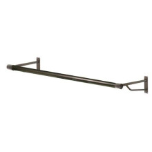 4ft Black Wall-Mounted Clothes Rail | Clothes Hanging Rail