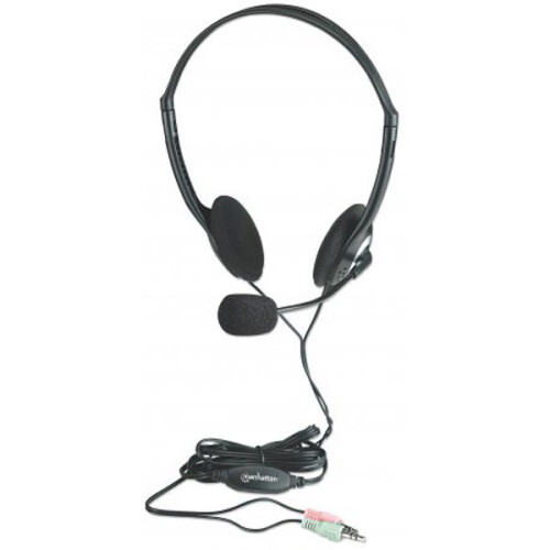 Manhattan Lightweight Stereo Headset With Microphone