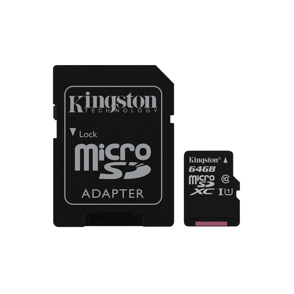 Kingston 64Gb Class 10 UHS-I Micro Secure Digital (SD) Card