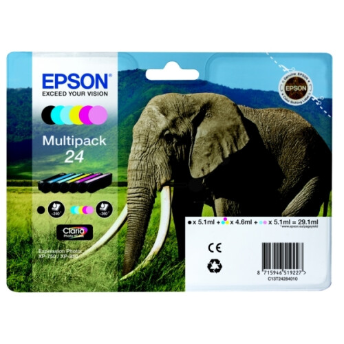 Epson Epson T2428 Olifant EasyMail Multiplack 6 kleuren