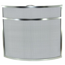 Nickel Curved Fire Screen