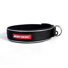 (BLACK, EXTRA SMALL) EzyDog Neo Classic Dog Collar | Neoprene Dog Collar