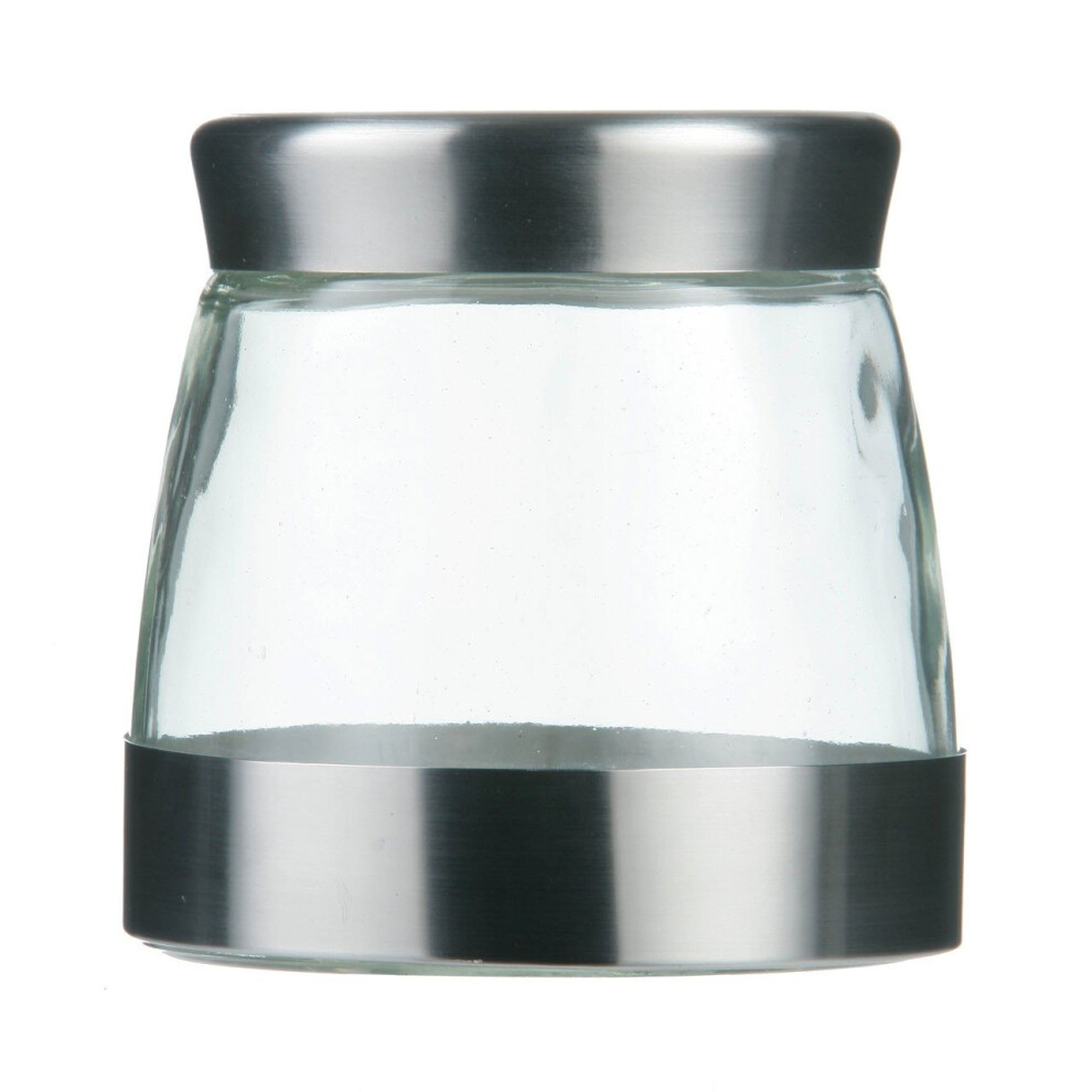 Brushed Storage Small 850ml Glass Storage Jar