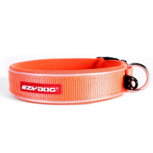 (ORANGE, EXTRA SMALL) EzyDog Neo Classic Dog Collar | Neoprene Dog Collar