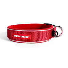 (RED, SMALL) EzyDog Neo Classic Dog Collar | Neoprene Dog Collar