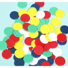Pack of 100 x 2.2cm(7/8inch) dia. playing counters 00521
