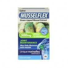 Musselflex Organic Green-Lipped Mussel & Glucosamine Tablets for Joint Health and Mobility (NZ Mussel Lipids 45mg/500mg)
