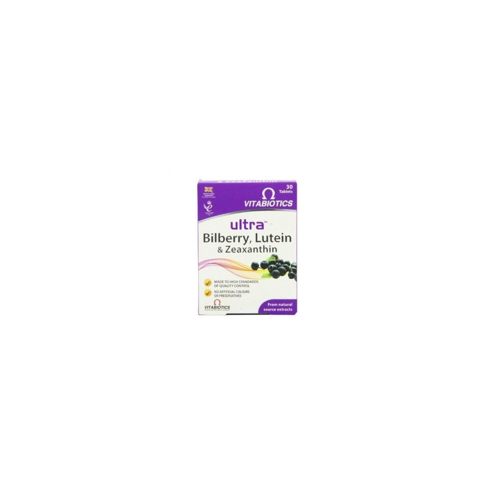 Vitabiotics - Ultra Lutein Bilberry & Zeaxanthin 30 Vtabs