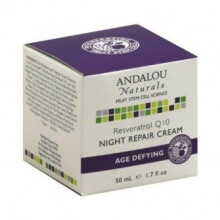 Andalou Naturals, Crème Nuit Réparatrice, Resvératrol Q10, 1,7 oz (50 g)