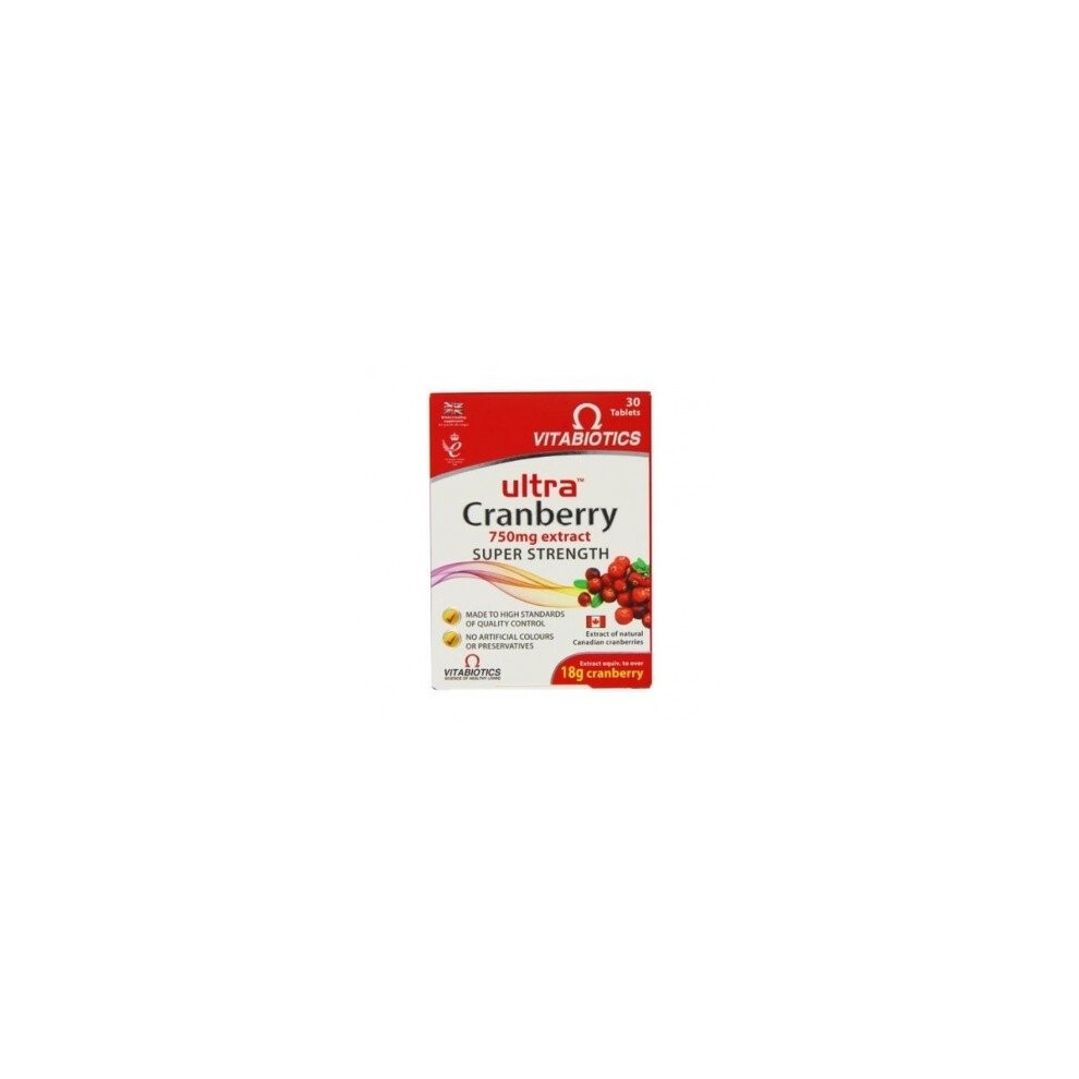 Vitabiotics - Ultra Cranberry 750mg Extrct Super Strenght 30 VTabs